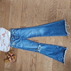 American Eagle Super Stretch Super High Rise Flare 00 Regular